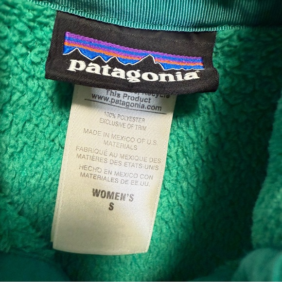 PATAGONIA Re-tool Snap T Pullover Sweater Nettle Green Emerald Women’s S Small - Picture 6 of 7